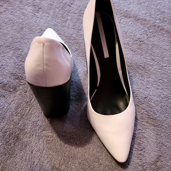 Zara White Wedge/Chunky Heel - Picture 8 of 9